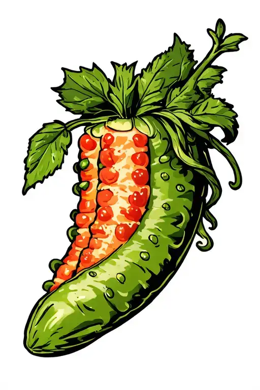 italian cornicello tattoo design idea