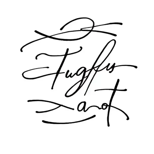 text ugly tattoo design idea