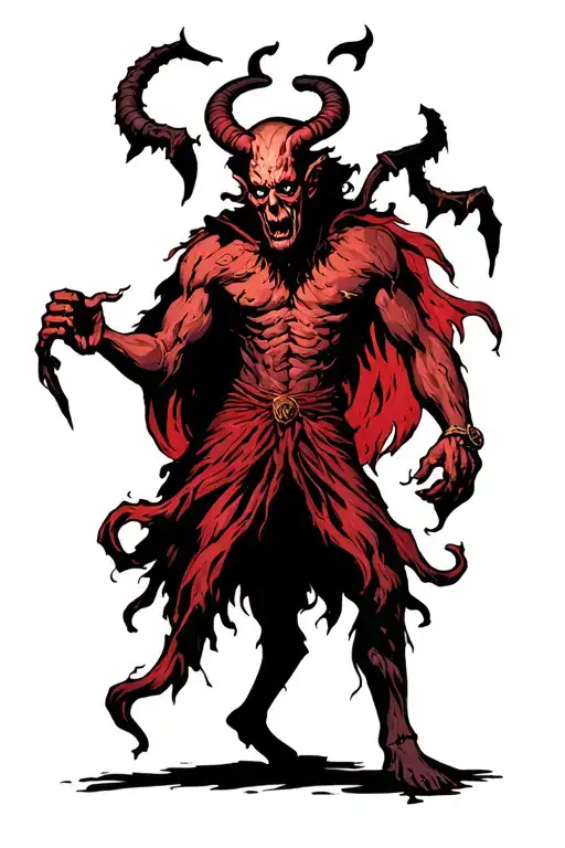 Satan seven deadly sins tattoo design idea