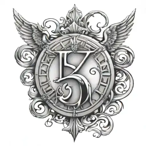 Roman Numeral 5 tattoo design idea