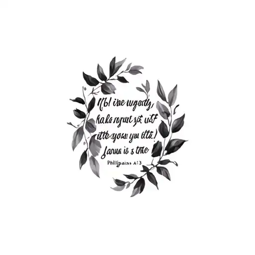 Philippians 4:13 tattoo design idea