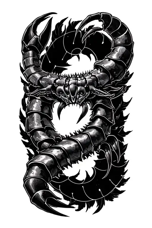 scorpio and gemini tattoo design idea