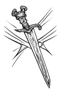 biblical sword tattoo design idea