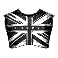 London background chest piece surrounded tattoo design idea