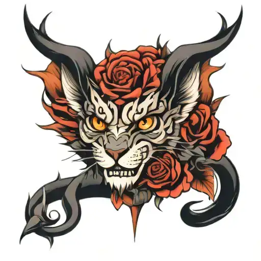 lust pride and anger tattoo design idea