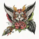 lust pride and anger tattoo design idea