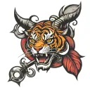 lust pride and anger tattoo design idea