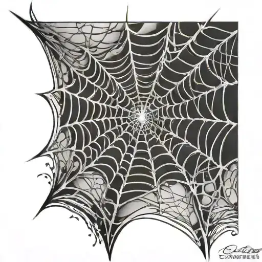 Spider Web tattoo design idea
