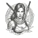 Lara Croft tattoo design idea
