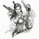 Lara Croft tattoo design idea