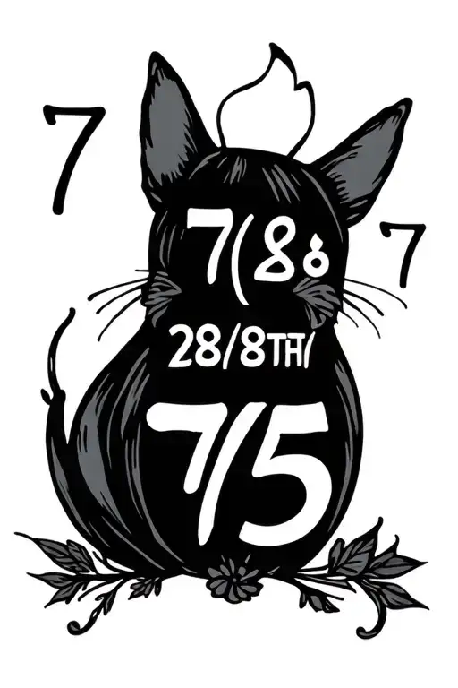 Birthday date 7/28/75 tattoo design idea