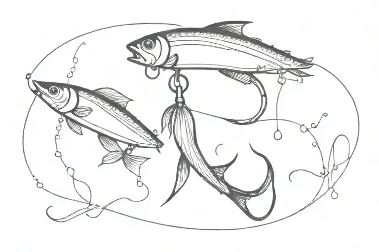 fishing lure tattoo design idea