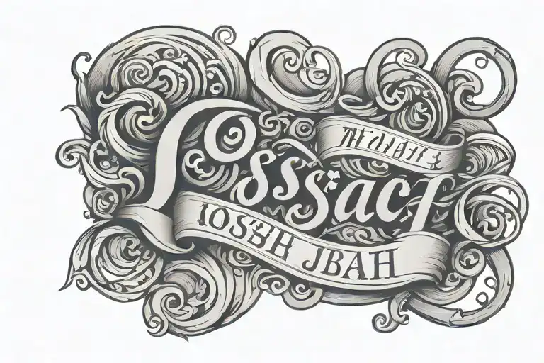 Josiah in cursive writing tattoo design idea