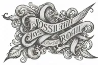 Josiah in cursive writing tattoo design idea