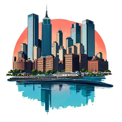 Atlanta Skyline tattoo design idea