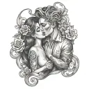 Soulmate tattoo design idea