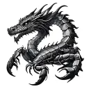 Dragon And Scorpion tattoo design idea