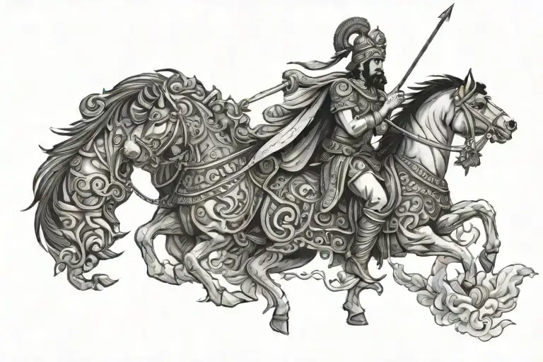 mahabharata arjuna tattoo design idea