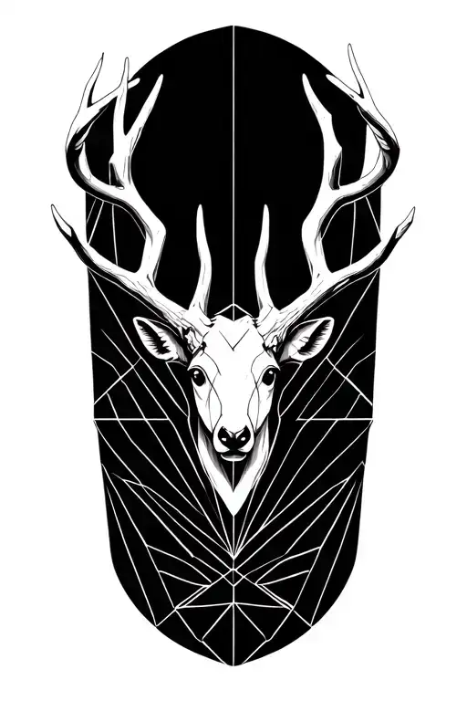 Deer Antler tattoo design idea