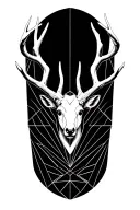 Deer Antler tattoo design idea