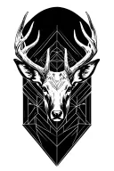 Deer Antler tattoo design idea