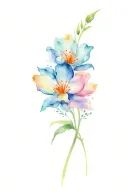 loss grief flower tattoo design idea