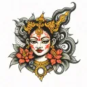 Durga Devi tattoo design idea