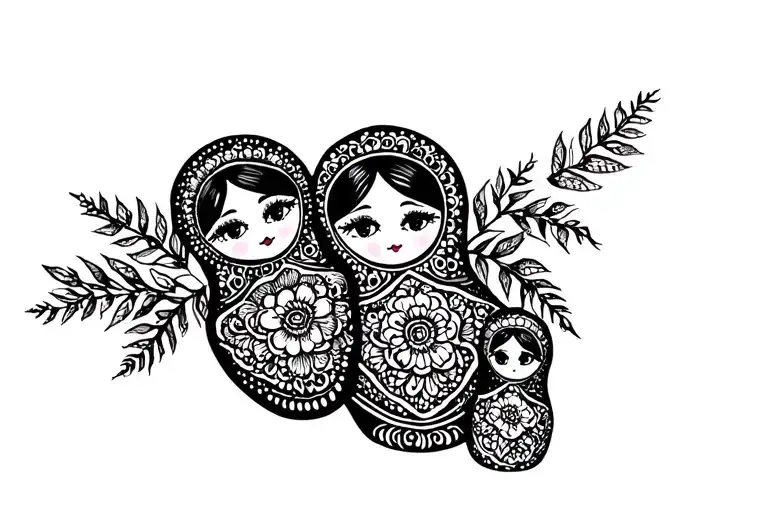 russian doll tattoo design idea
