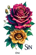 "One Sin" Sin tattoo design idea