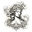 Renaissance tattoo design idea