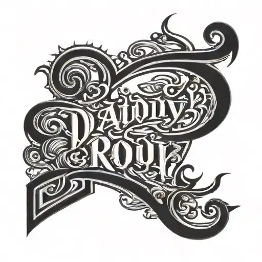 Daddy Roy Jr ambigram tattoo tattoo design idea