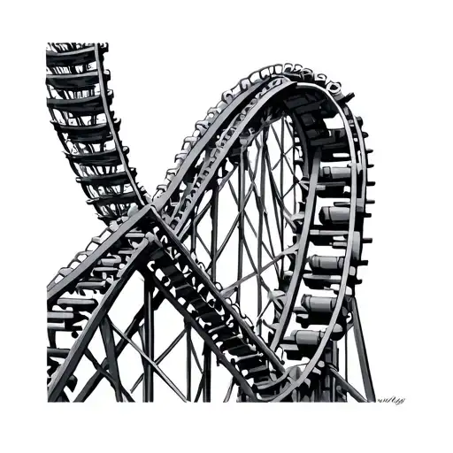 Roller Coaster tattoo design idea