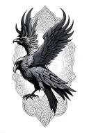 Celtic phoenix rising tattoo design idea