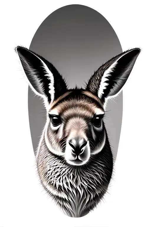 Kangaroo tattoo design idea