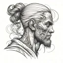 sketch tatoo overthinker man tattoo design idea