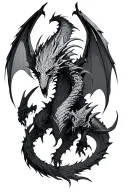 bahamut final fantasy tattoo design idea