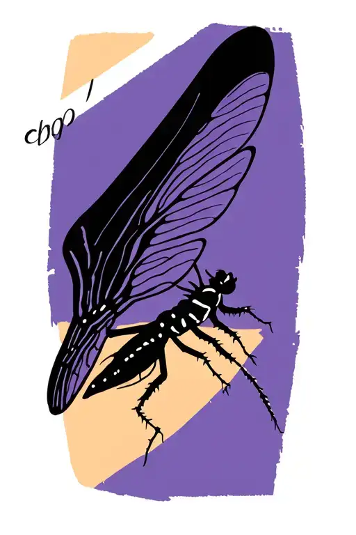 black dragonfly tattoo design idea