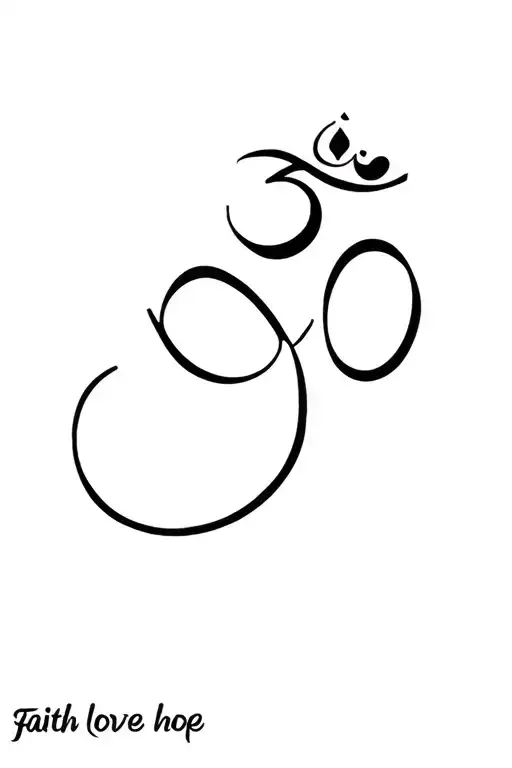 aum faith love hope tattoo design idea