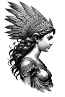 athena goddess tattoo design idea