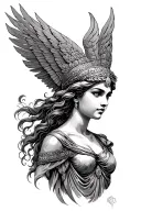 athena goddess tattoo design idea