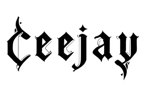 "Ceejay" tattoo design idea