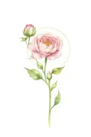 ranunculus flower no stem with the phases of the moon and metatrons cube  tattoo design idea