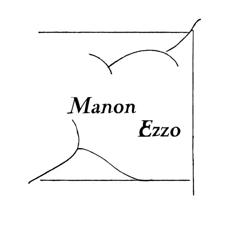 birth date is the first name of my children Manon and Enzo tattoo design idea