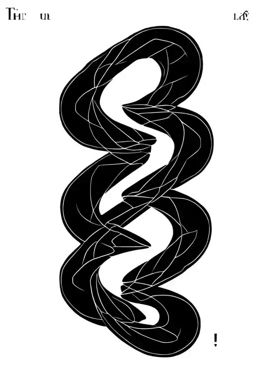 geometric biblical quote intertwined tattoo design idea