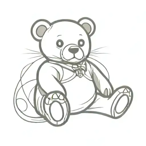 mob boss teddy bear tattoo design idea