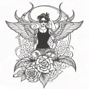 "hangtime⬇️" above crotch tatoo tattoo design idea