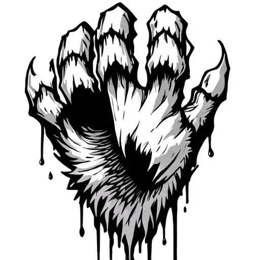 eagle paw that tears the skin by tearing it with tattoo design idea