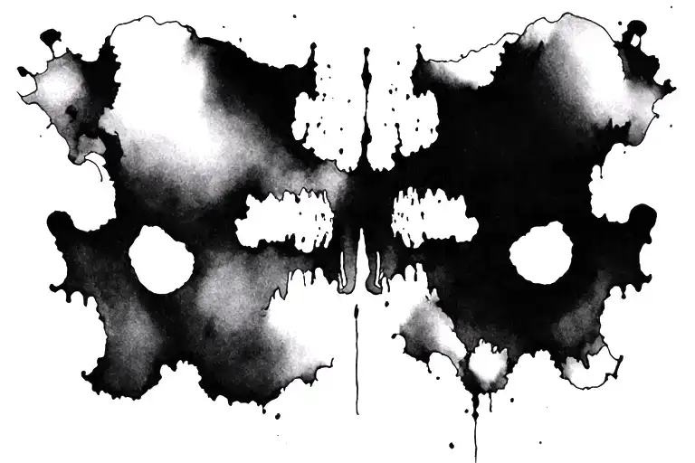 Rorschach inkblot tattoo design idea
