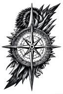 nordic compass design tattoo design idea