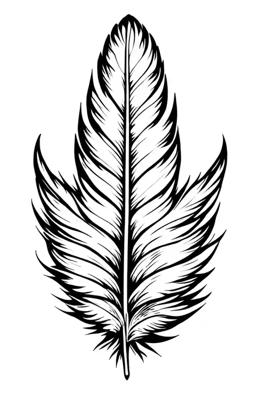 Samoan tattoo with lines and a indian feather  tattoo design idea